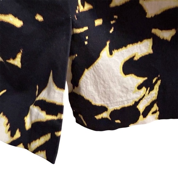 Ann Taylor Women's Floral Sleeveless Shift Dress Size 8 white black yellow - Picture 7 of 9